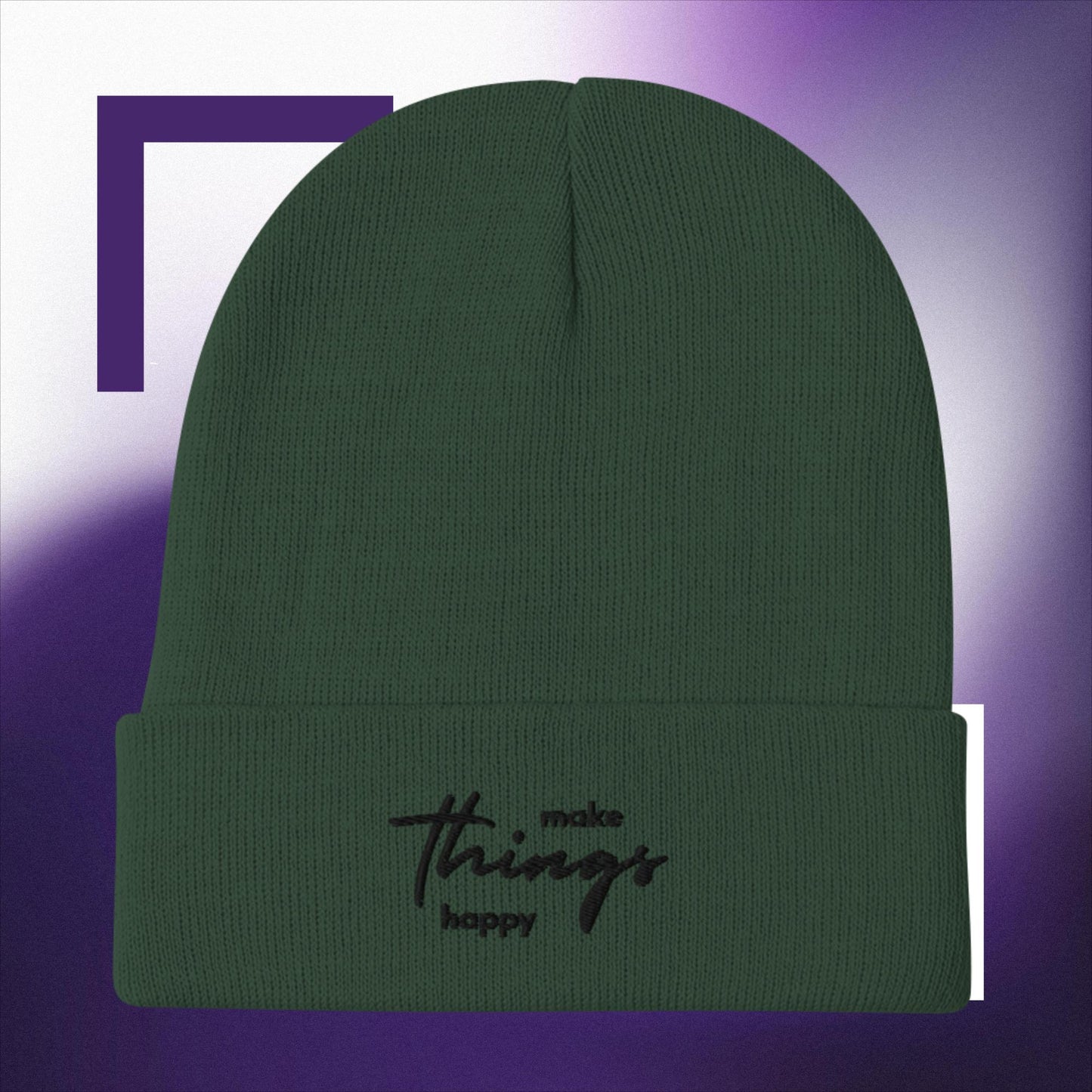 HappyHue  Embroidered Beanie