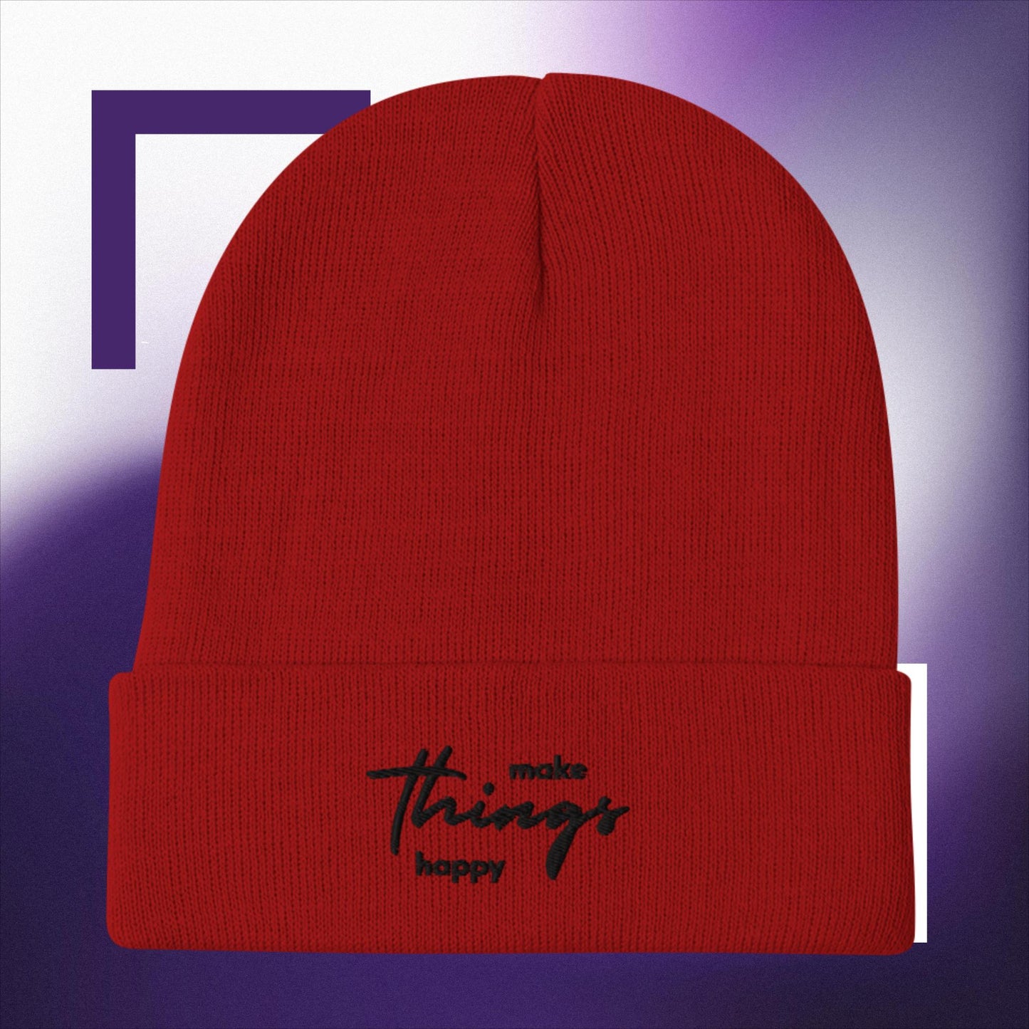 HappyHue  Embroidered Beanie