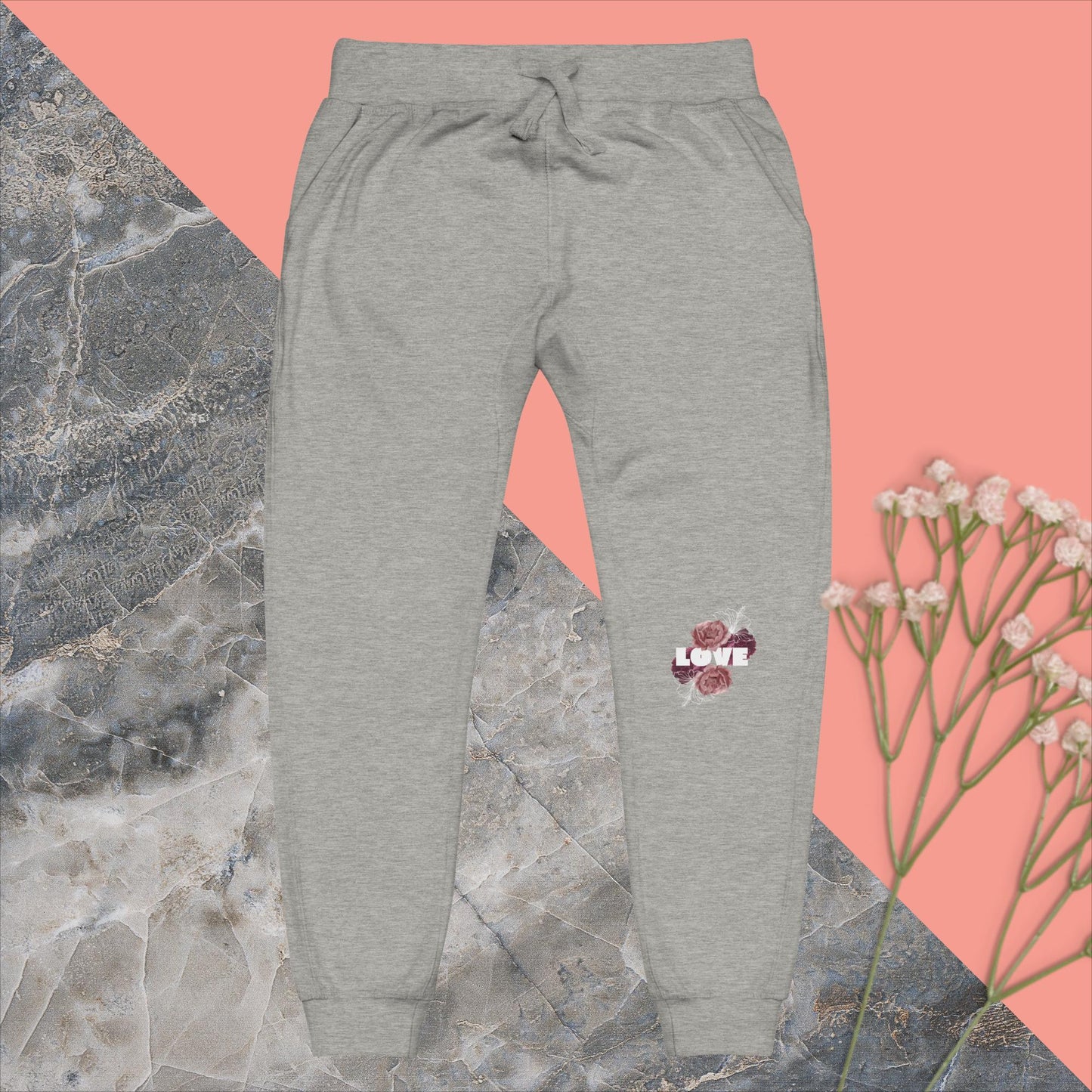 Love Bloom fleece sweatpants