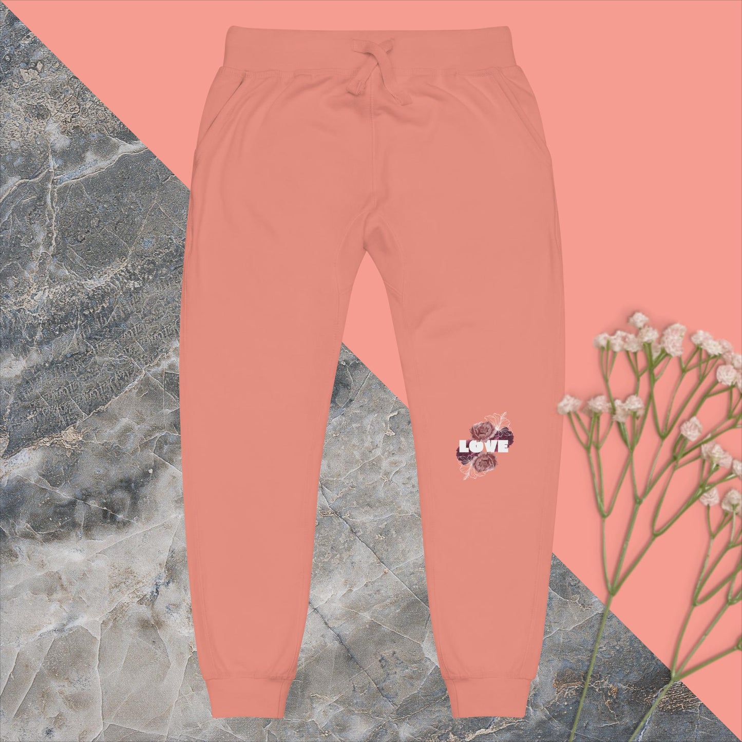 Love Bloom fleece sweatpants