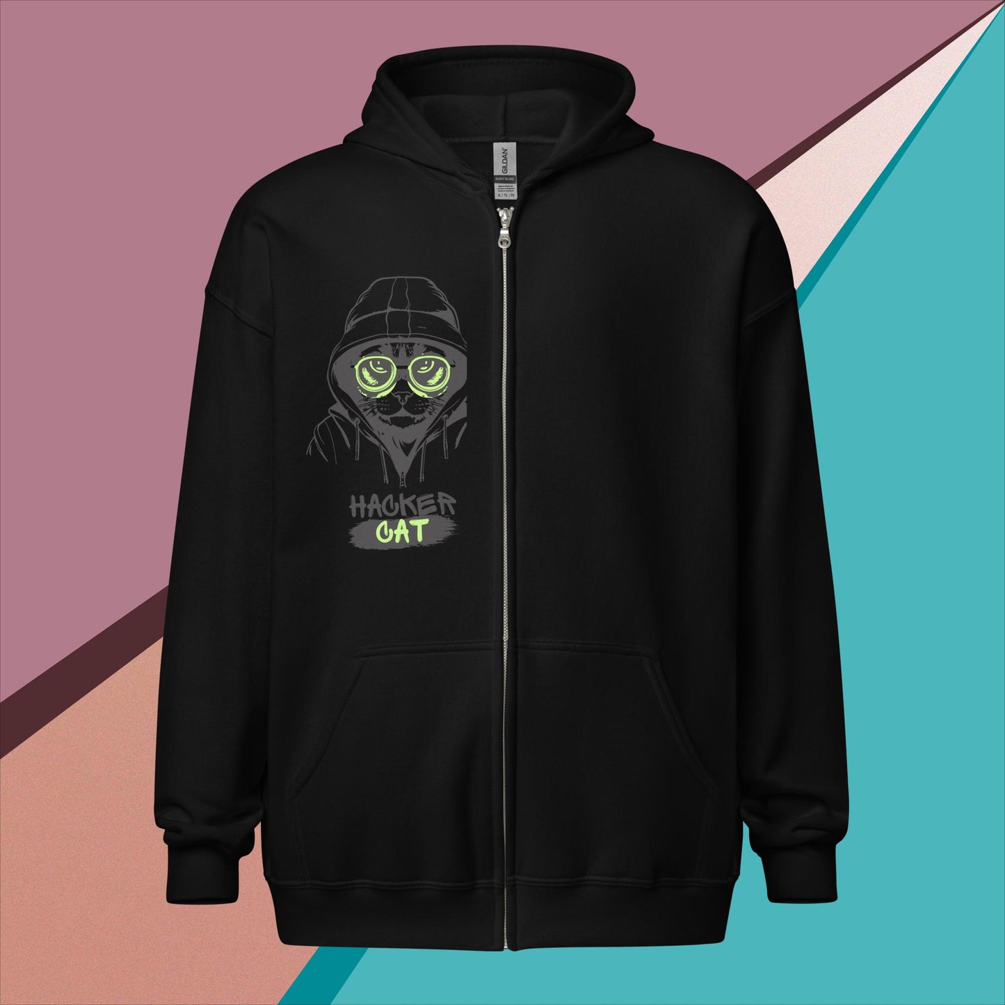 Cyber Cats Unisex zip hoodie