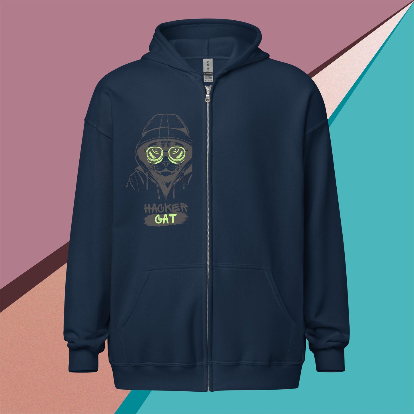 Cyber Cats Unisex zip hoodie